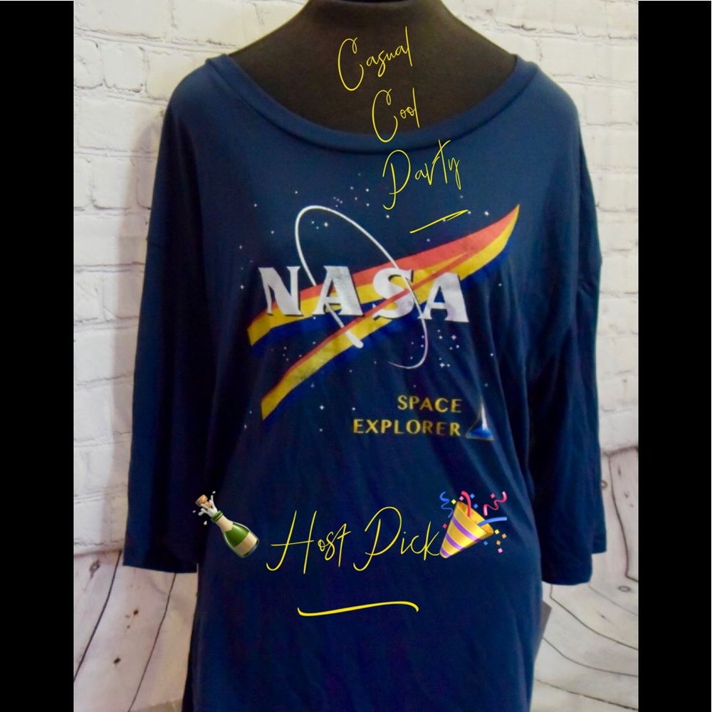 Juniors NASA Graphic Shirt 3/4 sleeves